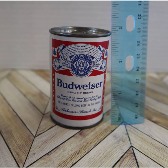 Budweiser Accents Vintage Miniature Budweiser Steel Beer Can Bic